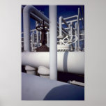 Petroleum refinery pipeline print