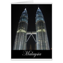Petronas Towers at Night Cards