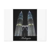 Petronas Towers at Night Postcard