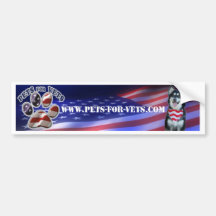 Pets for Vets bumper sticker NEW