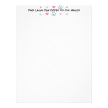 Pets Leave Paw Prints on Our Hearts Letterhead Design