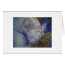 pets not pork greeting cards