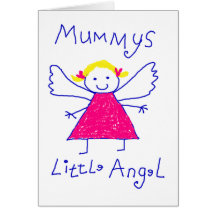 Peu d'ange de la maman carte de vœux
