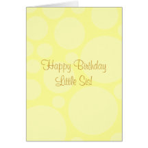 Peu d'anniversaire de SIS ! Carte De Vœux