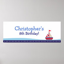 Peu de bannière d'anniversaire personnalisée par v affiche