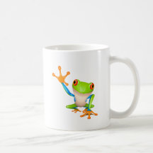 Peu de grenouille d'arbre tasse à café
