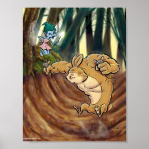 Peu de lapin Fufu Affiche