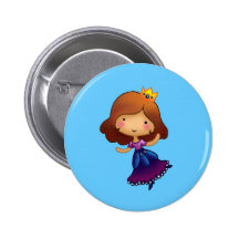 Peu de princesse de brune badge avec épingle