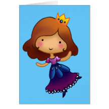 Peu de princesse de brune carte