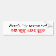 peu de racemonster de père Noël ! Autocollant Pour Voiture