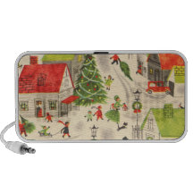 Peu de village de Noël Haut-parleurs iPod