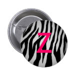 Pewter Zebra Button