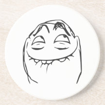 PFFTCH Laughing Rage Face Comic Meme Beverage Coaster
