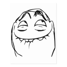 PFFTCH Laughing Rage Face Comic Meme Postcard