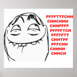 PFFTCH Laughing Rage Face Comic Meme Print
