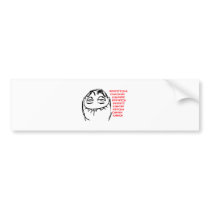 Pfftch Rage Face Bumper Sticker