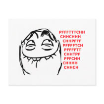 Pfftch Rage Face Post Card