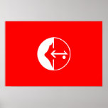 Pflp, drapeau politique de la Colombie Affiche