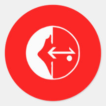 Pflp, drapeau politique de la Colombie Adhésif Rond