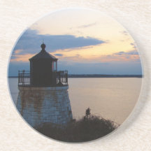 Phare de colline de château dessous de verre