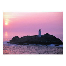 Phare de Godrevy chez la Riviera cornouaillaise Cartons D'invitation Personnalisés