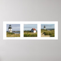 Phare Nantucket, triptyque du Massachusetts Posters
