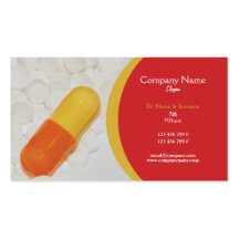 Pharmaceutical tablets medical Practitioner's Business Cards