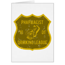 Pharmacist Drinking League Greeting Card