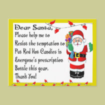 Pharmacist Funny Christmas Themed Gifts postcards