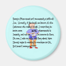 Pharmacist Gifts "Brink of Insanity" Story Art Refrigerator Magnet