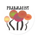 Pharmacist Gifts  Whimsical Trees Design stickers
