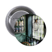 Pharmacist - In a Pharmacists window Pinback Buttons