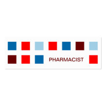 PHARMACIST (mod squares) Business Card Templates