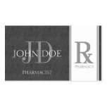 Pharmacist/Prescription Pharmacy Dark Grey Slate Business Card Templates