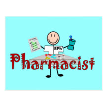 Pharmacist Stick Person--Gifts Postcards