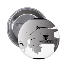 PHARMACY ABROAD BLACK AND WHITE ILLUSTRATION BUTTONS