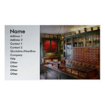 Pharmacy - I'll be out in a minute Business Card Templates