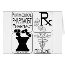 Pharmacy Pharmacist LOGO Greeting Card