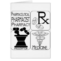 Pharmacy Pharmacist LOGO Greeting Card