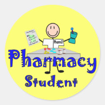 Pharmacy Student Gifts Round Stickers