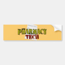 Pharmacy Tech Gifts With Prescription Design Bumper Stickers