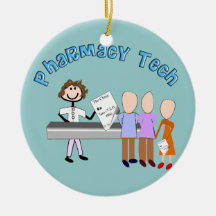 Pharmacy Tech  Prescription Christmas Ornament