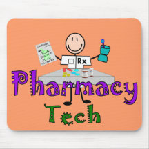 Pharmacy Tech Stick People Design Gifts Mouse Pads