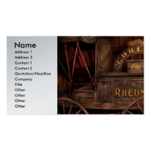 Pharmacy - The Rheumatic Cure wagon Business Card