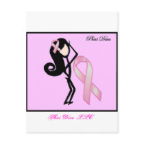 phat diva cancer ribbon PINK Post Card