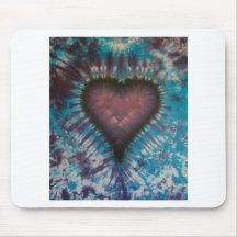 Phat Dyes - Heart - Tie Dyes Mouse Pads