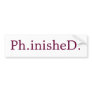 PhD Bumper Sticker