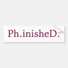 PhD Bumper Sticker