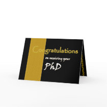 PhD Congratulations Custom Name Greeting Cards