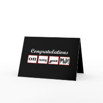 PhD Degree - CUSTOM NAME Congratulations - Cards